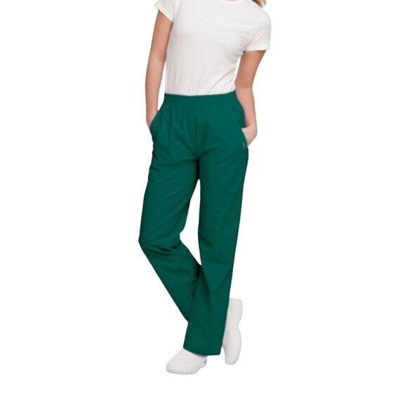Landau Women's 2X Large Hunter Green Elastic Waist Scrub Pants - Picture 2 of 11